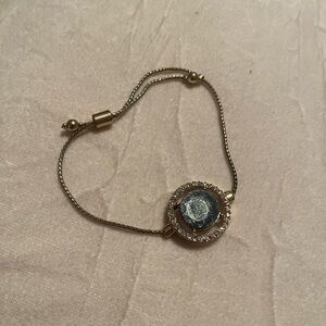 Elegant Gold and Blue Bracelet